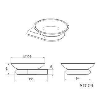 Мыльница Knotlor SD103GM, оружейная сталь